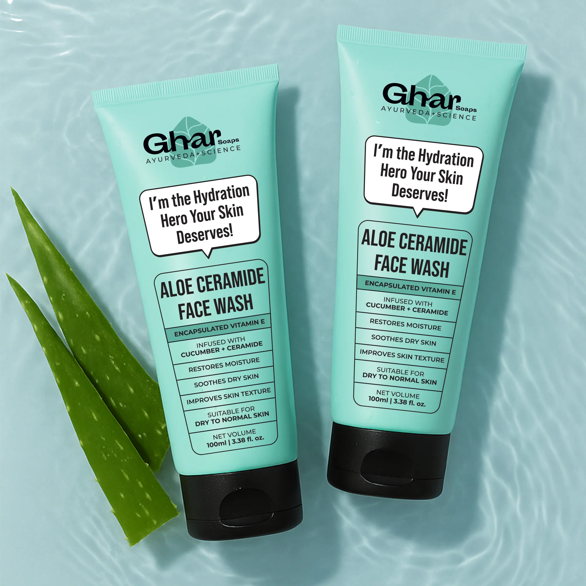 Aloe-Ceramide Face Wash For Dry to Normal Skin - Image 3
