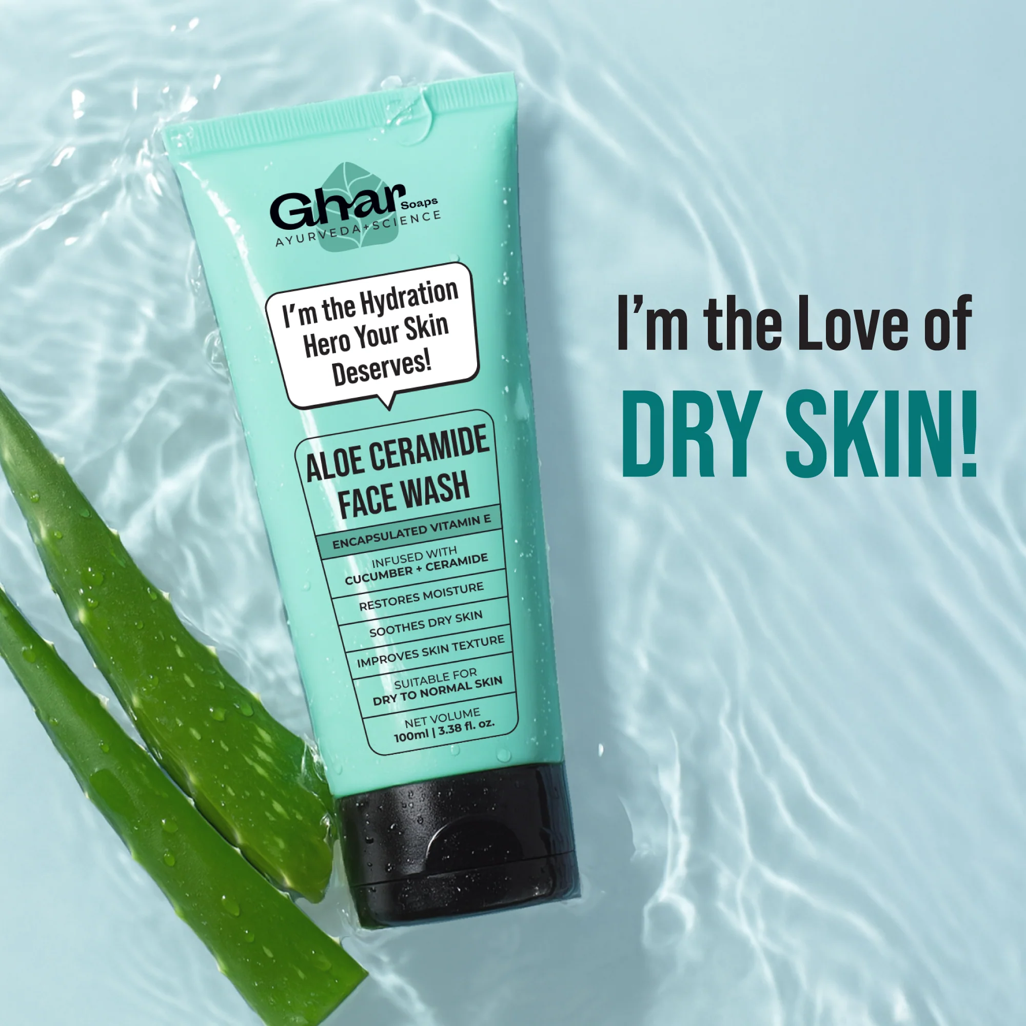 Aloe-Ceramide Face Wash For Dry to Normal Skin - Image 4