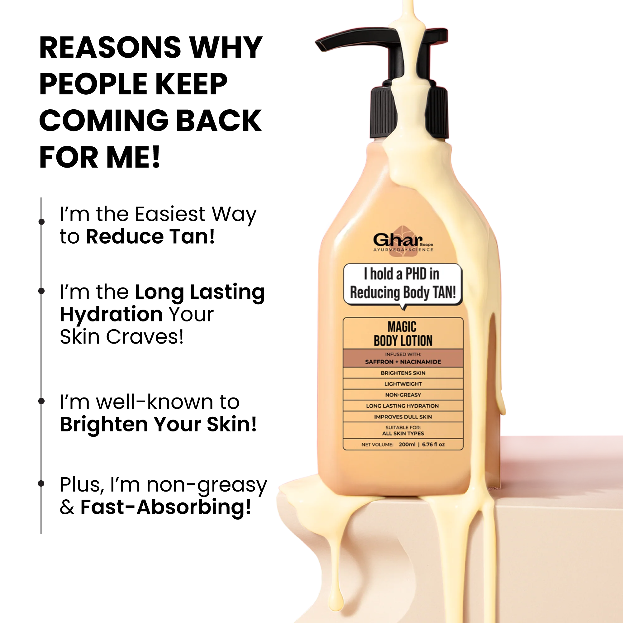 Magic Body Lotion with Saffron and Niacinamide - Image 4