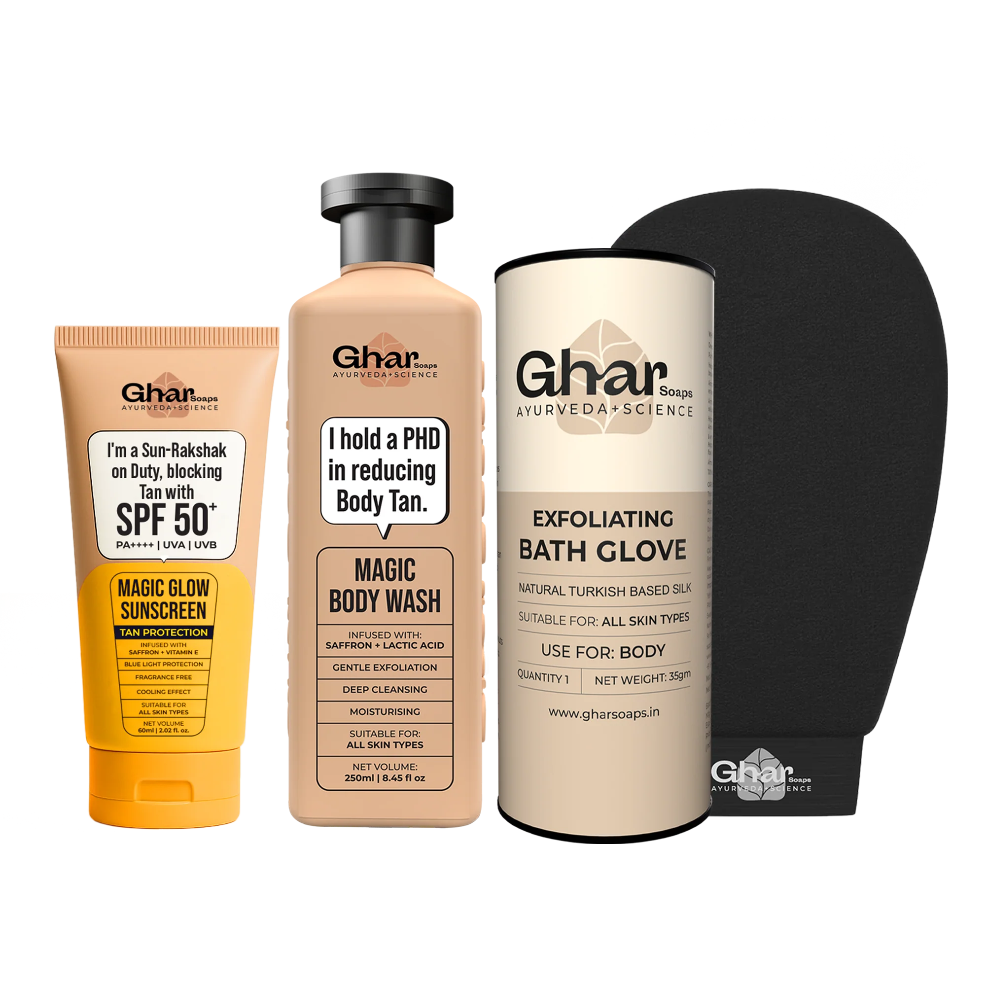 Magic De-Tan & Exfoliating Body Wash with Saffron & Lactic Acid - Image 8