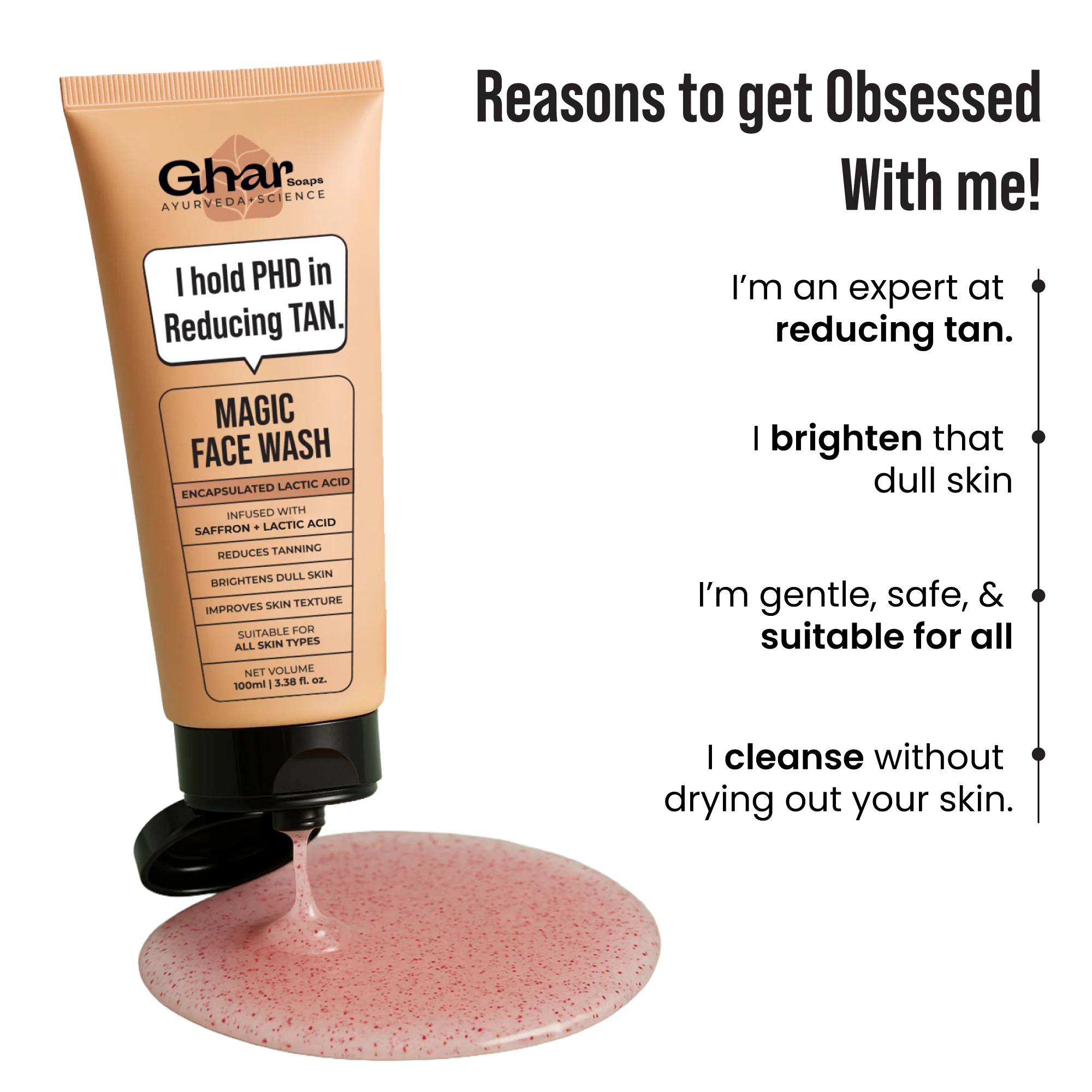 Magic Face wash With Saffron and Lactic Acid - Image 5