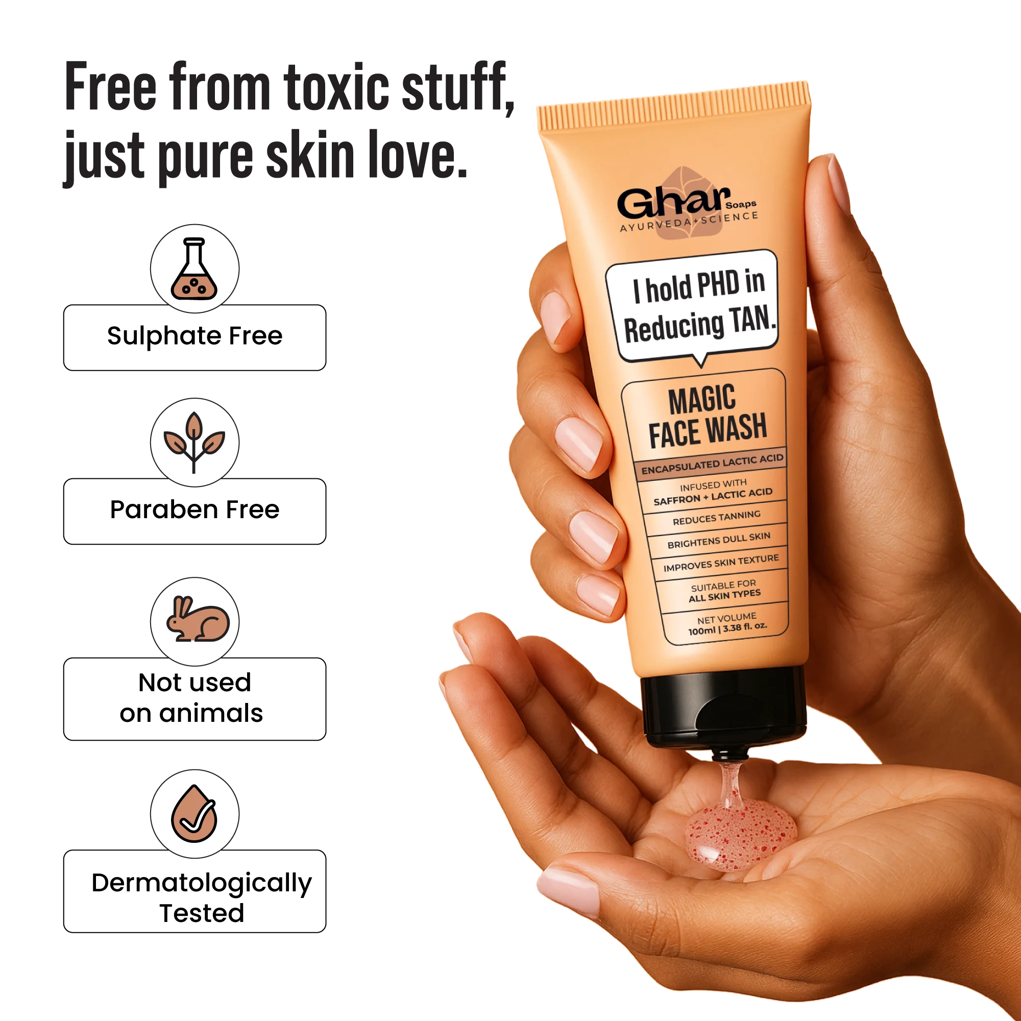 Magic Face wash With Saffron and Lactic Acid - Image 7